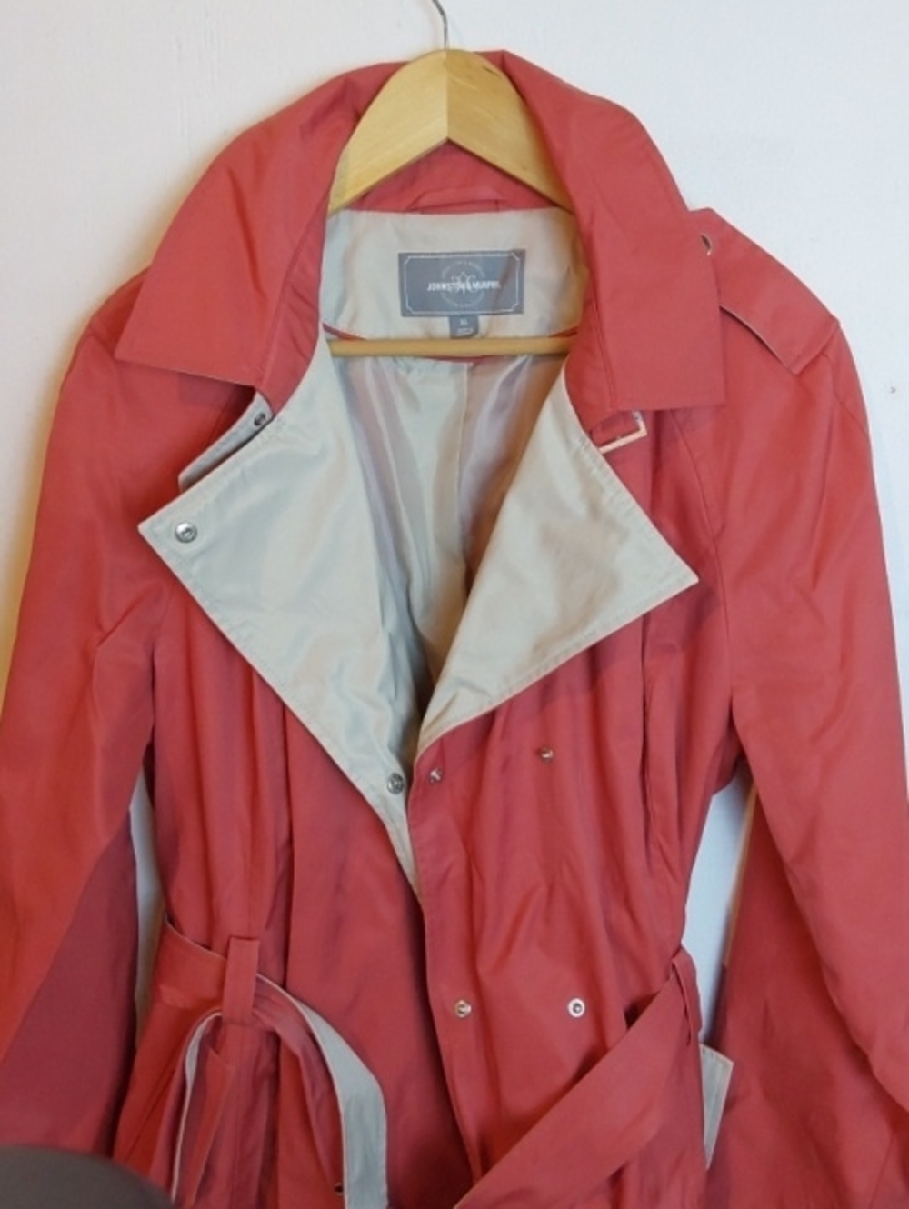 Johnston & Murphy|Women's Coral Belted Trench Coat Pockets Waterproof Chic XL